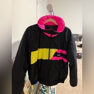 vintage rare find CB Sports colour block windbreaker jacket in black